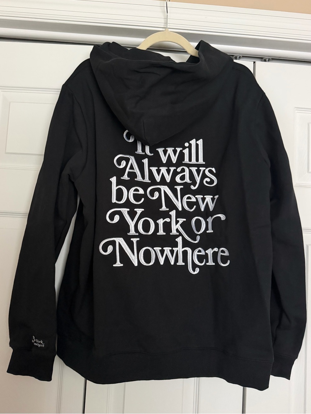 New York or Nowhere Black Hooded Sweatshirt